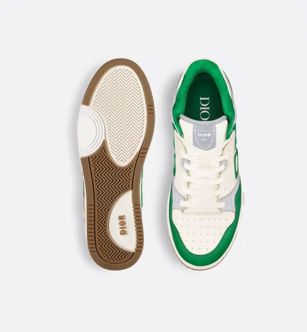 B57 Low-Top Sneaker Green and Cream Smooth