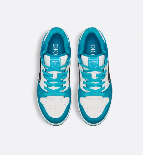 B57 Low-Top Sneaker Sky Blue and White Smooth Calfskin