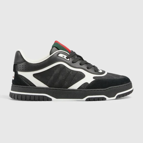 Black and White Gucci Re-Web Sneaker