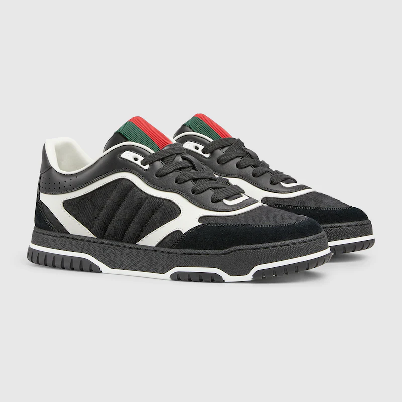 Black and White Gucci Re-Web Sneaker