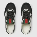 Black and White Gucci Re-Web Sneaker