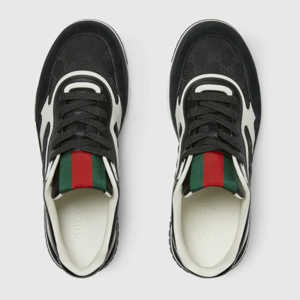 Black and White Gucci Re-Web Sneaker