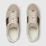 Oatmeal Suede Gucci Ace Sneaker